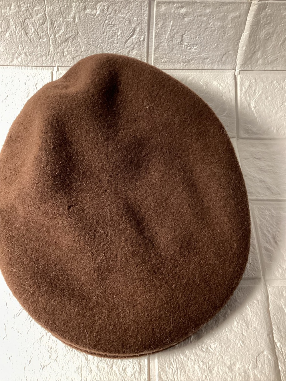 Kangol Design Cap Large Brown 100% Wool w/ Lid Newsboy